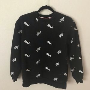 Vineyard Vines style Whale Print Crewneck Sweater